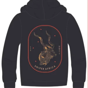 Printed Kudu Hoody - Black