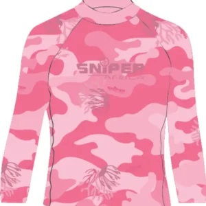 Girls Rash Vest L/S - Coral Camo
